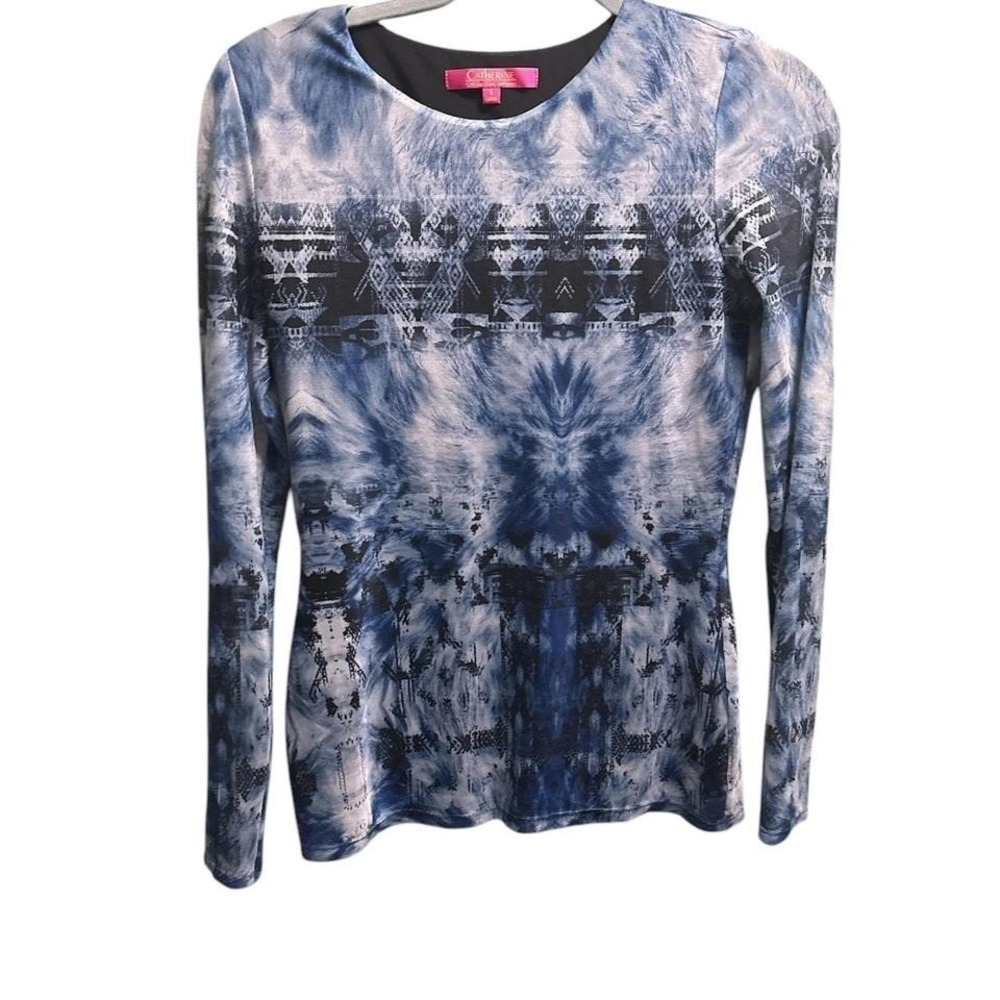 Y2K Fairy Whimsigoth Stretch Catherine, Catherine Malandrino abstract top.